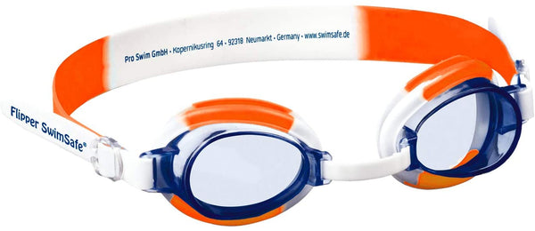 Flipper SwimSafe Swimming Goggles for Toddlers from 12 Months Adjustable with UV Protection and Anti-Fog + Glasses Case