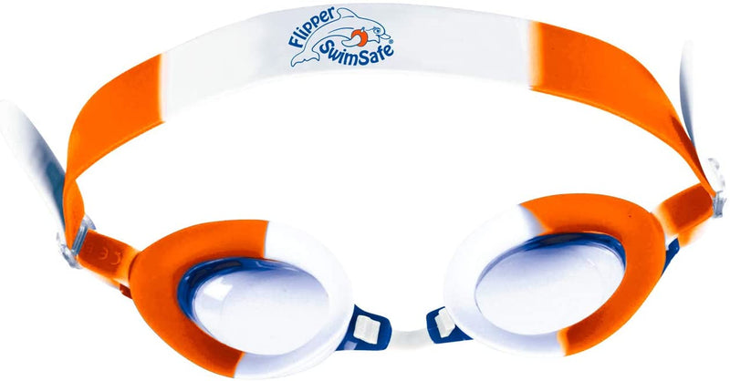 Flipper SwimSafe Swimming Goggles for Toddlers from 12 Months Adjustable with UV Protection and Anti-Fog + Glasses Case